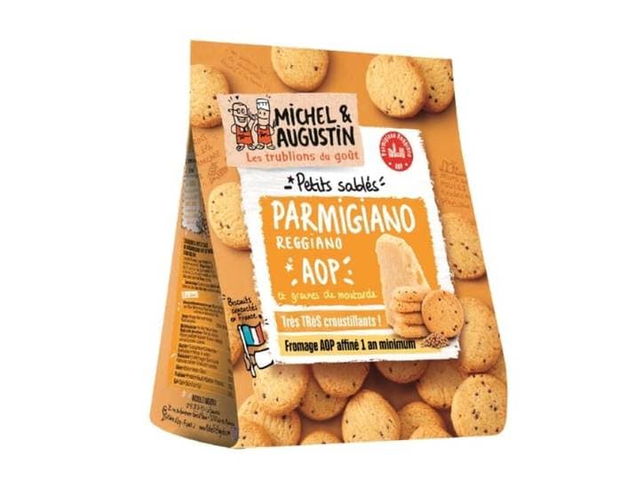 MICHEL ET AUGUSTIN Sablés Apéritifs au Parmesan et à la Moutarde 100g