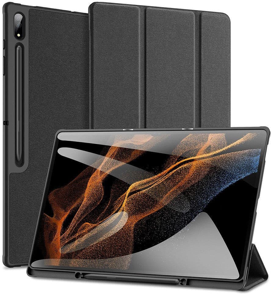 Samsung Galaxy Tab S8 Ultra DUX DUCIS DOMO Series Flip Cover m. Pen Holder - Sort