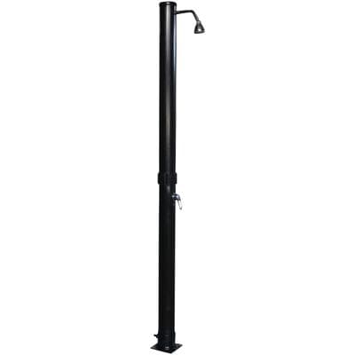 Solardusche MY POOL BWT "Silver", schwarz, B:29cm H:220cm, Kunststoff, Outdoorduschen, 20 l, Einhebelmischbatterie