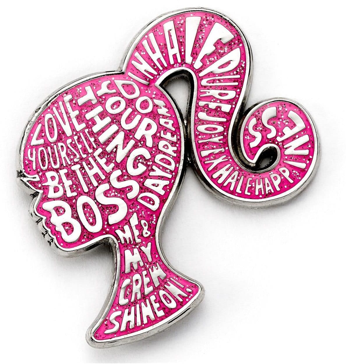 Carat Shop Barbie - Sparkly Silhouette Enamel Pin Badge (BMPB0002)