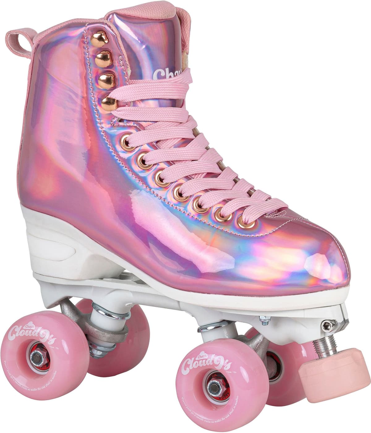 Rollschuhe CHAYA "Melrose Elite Space Holographic" Gr. 37, rosa, Inlineskates_Rollschuhe, 37 (bis 100 kg), Lederimitat, Rollschuhe, vegan rosa 37 (bis 100 kg)