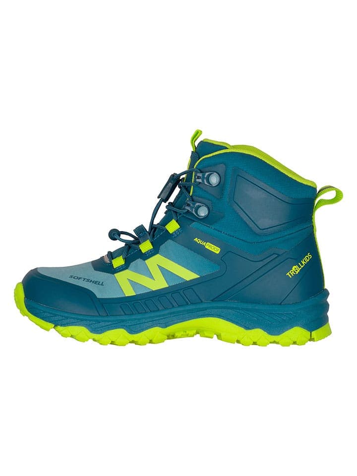 Trollkids Wanderschuhe "Sirdal Hiker Mid" in Türkis - 34
