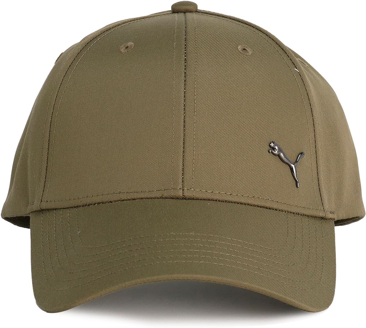 Baseball Cap PUMA "ESS METAL CAT BB CAP", grün (puma olive), Polyester, unifarben, Caps Baseball Cap, klassisches 6-Panel-Design, gebogener Schirm, mit Metall-Pin puma olive Einheitsgröße