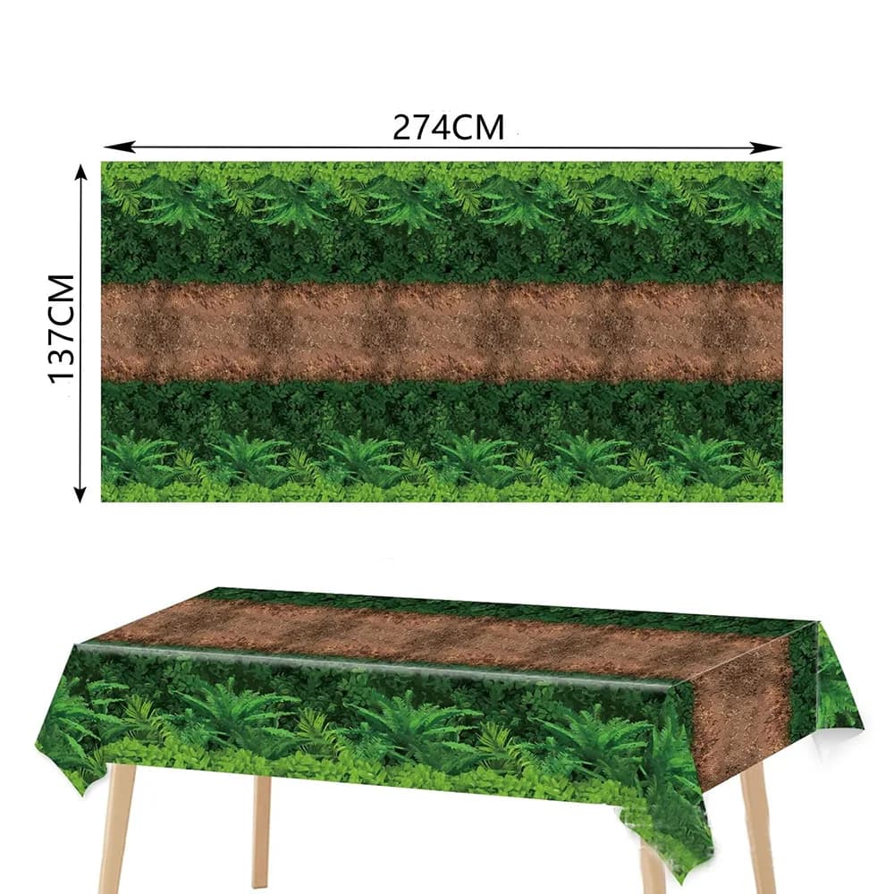 PartiesTour Wald Weg Tischdecke Dinosaurier Party Tischdecken Woodland Geburtstag Party Supplies Safari Dschungel Party Dekoration Baby Dusche