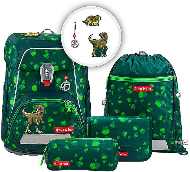 STEP BY STEP Schulranzen Set 5tlg. FIT Dino Targo EG