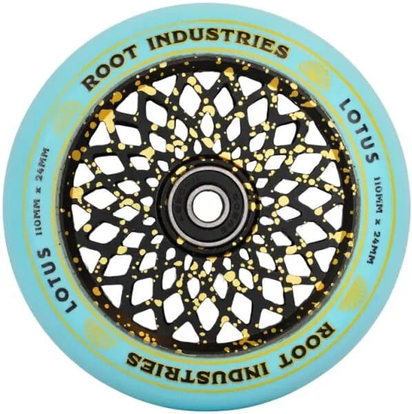 Root Industries Stunt Scooter Rollen Root Lotus 2 Stk. (110mm - Blue/Gold Splatter)
