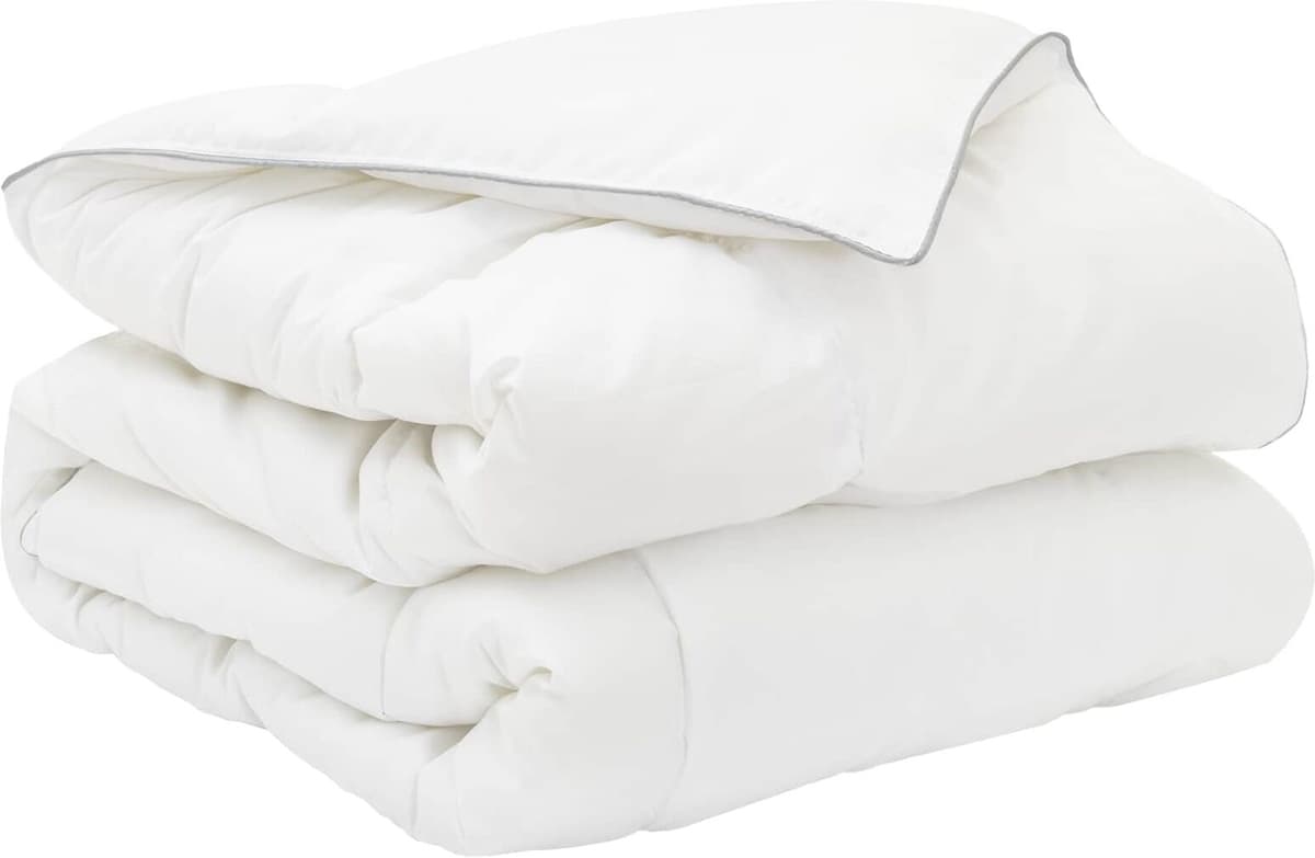 vidaXL Ensemble de Duvet 2 pc Blanc Fibre de bambou
