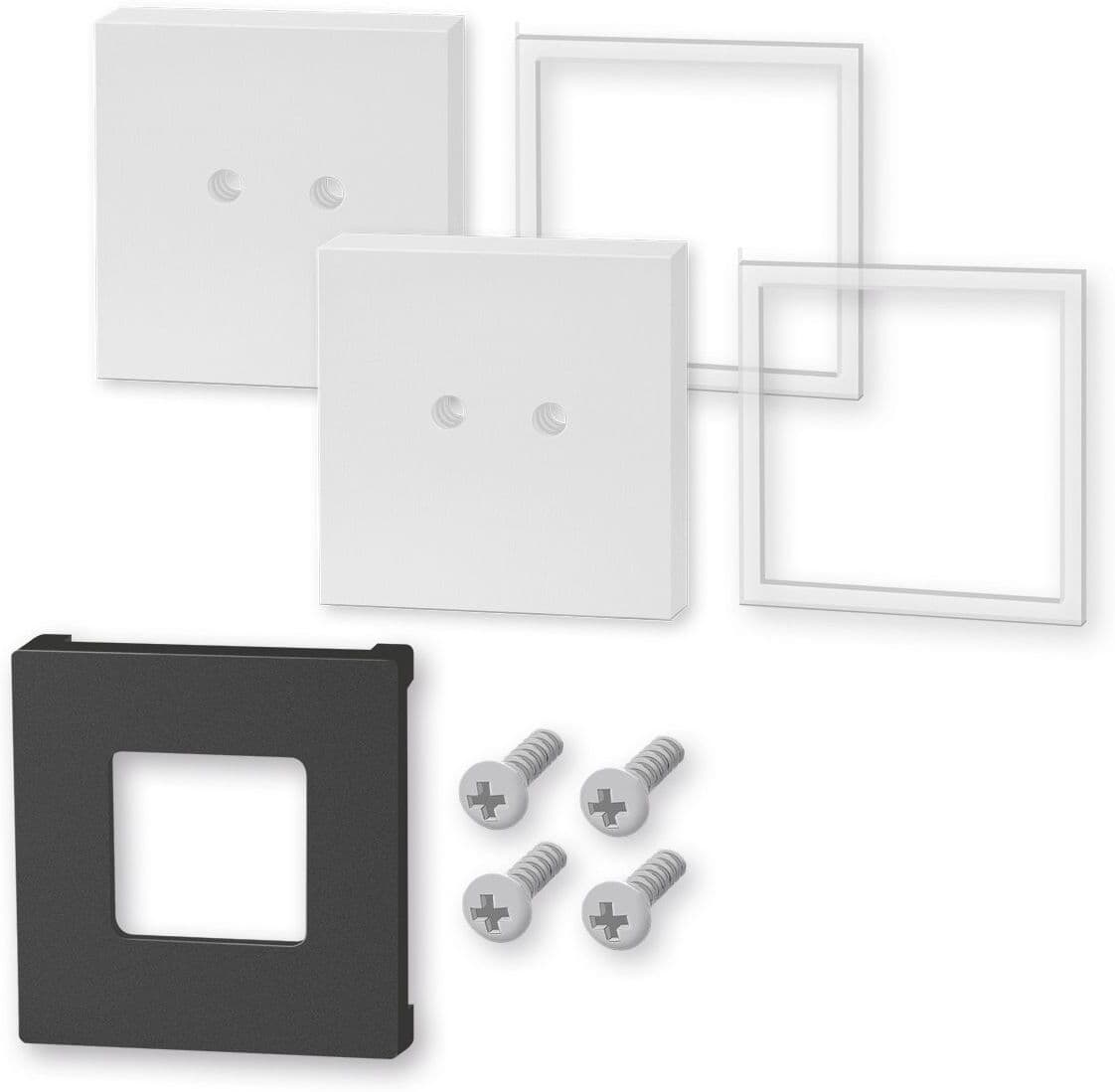 ZACK CARVO Wandhalterung Set/2, Accessoires, 40819, weiß - B: 4,2 T: 0,4 H: 4,2 cm - weiß