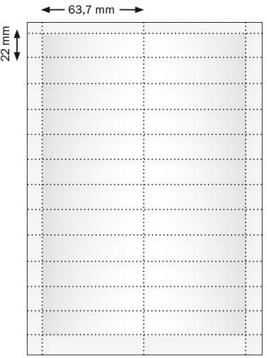 SPRINTIS 1 Fogli di stampa, bianco Polar 20, 64 x 22 mm, Carta