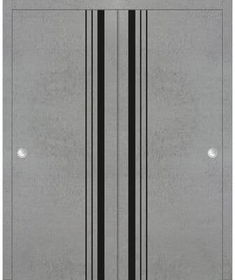 SartoDoors Planum 0011   Bedroom Door Interior Door   Solid Wood   Hardware Set   36x80, Concrete Bathroom Door Pantry Door