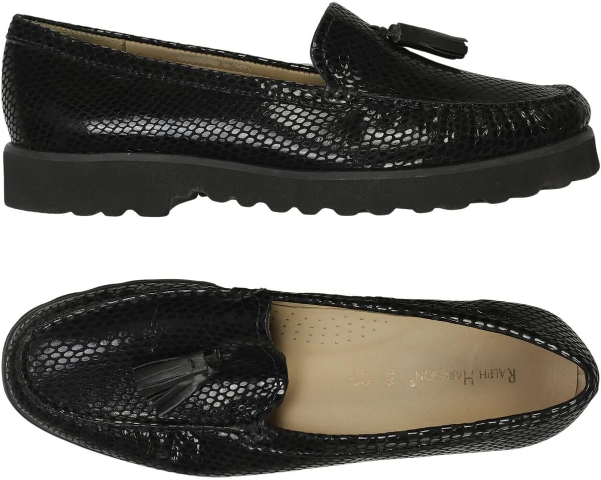 Ralph Harrison Damen Halbschuh, Schwarz, Gr. EU 40 (UK 6.5), Leder - Second Hand