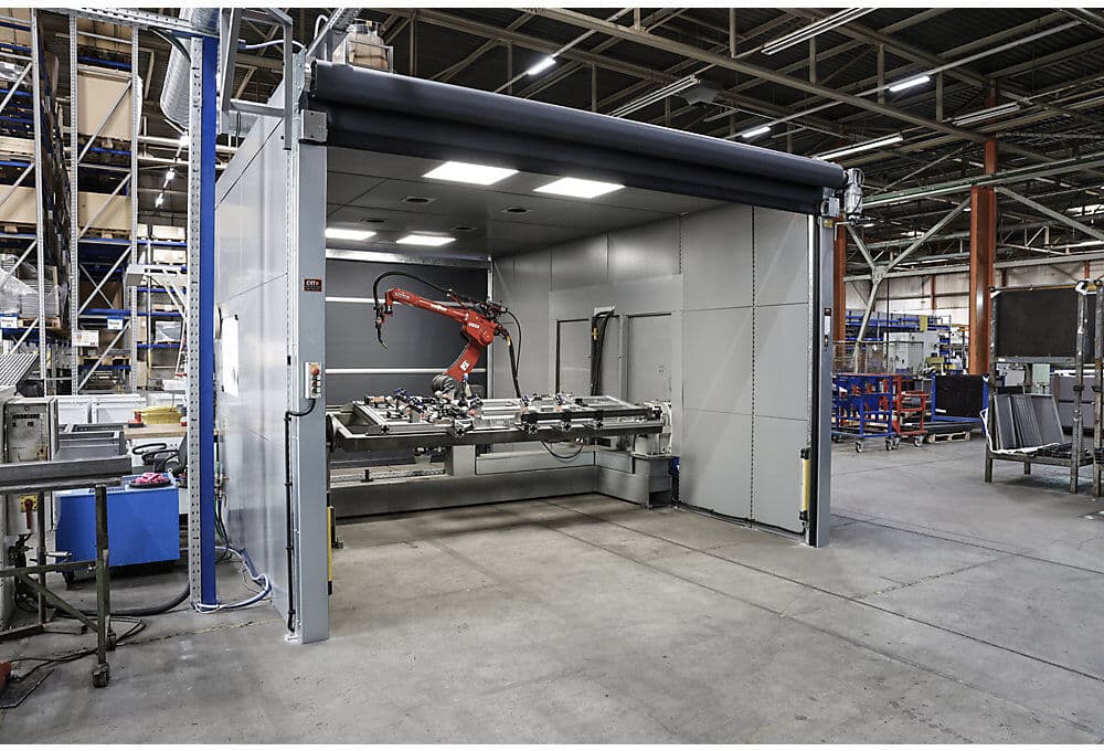 kaiserkraft Akustik-Stellwand, Industrie, Komplettmodule, LxBxH 2730 x 2630 x 2000 mm