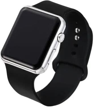 USA Free Shipping Shop LumiSquare Digital LED Watch Square Silicone Sports Wristwatch For Men & Women black Sliver