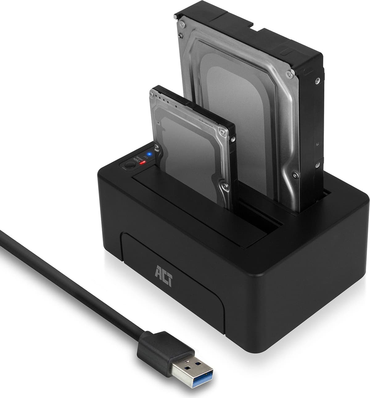 ACT HDD-behuizing 3,5 inch IDE Parallel ATA SATA USB zwart model AC1410