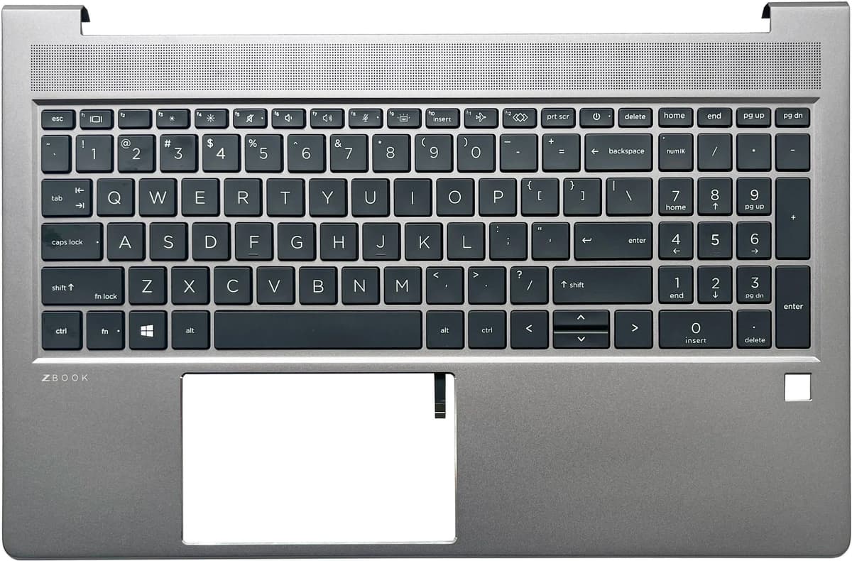KNYORO Original Keyboard for HP Zbook power 15 G9 G10 Laptop Palmrest Upper Cover Top Backlight Keyboard Case N06914-001 N06912-001