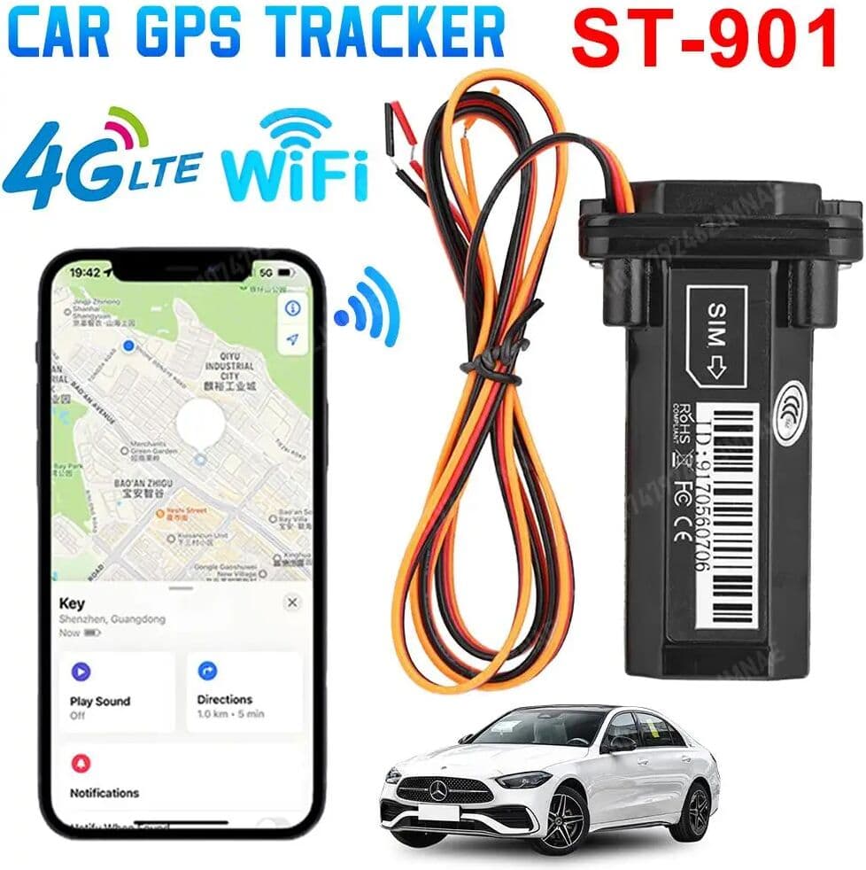 NONE ST-901 Global GPS Tracker Waterproof Built-in Battery GSM Mini for Car Motorcycle  Vehicle Tracking Device Online Software