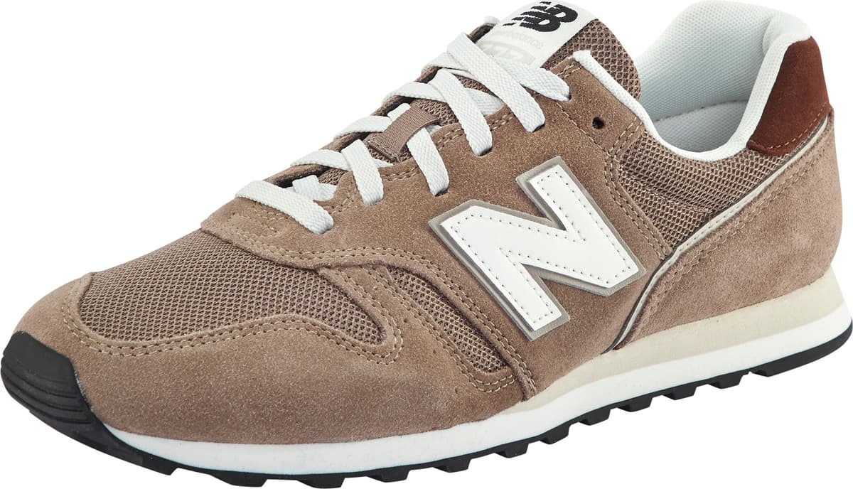 Sneaker NEW BALANCE "373", Herren, Gr. 40, braun (mushroom, sea salt, rich oak), Leder, Textil, mehrfarbig, Schuhe Sneaker mushroom, sea salt, rich oak 40