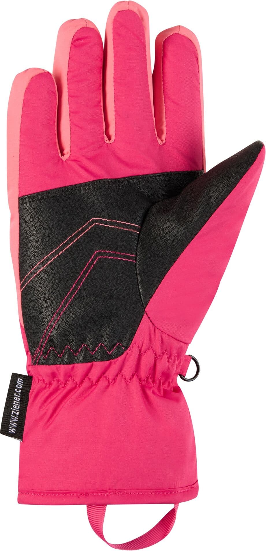 Skihandschuhe ZIENER "LAVIVI-Z AQUASHIELD JUNIOR", Kinder, Gr. 7.5, rosa (pop pink), Kunstfaser, Handschuhe Skihandschuhe, warm, wasserdicht, winddicht, atmungsaktiv