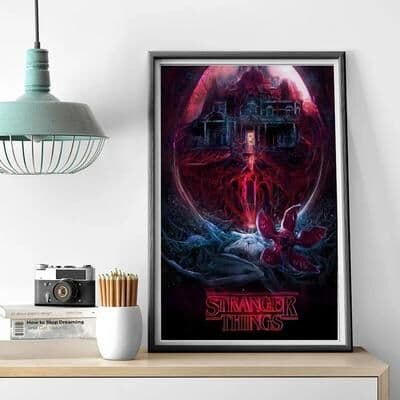 Uplift Essentials Stranger Things TV Drama Poster Art Canvas Painting style 5 12x16 In