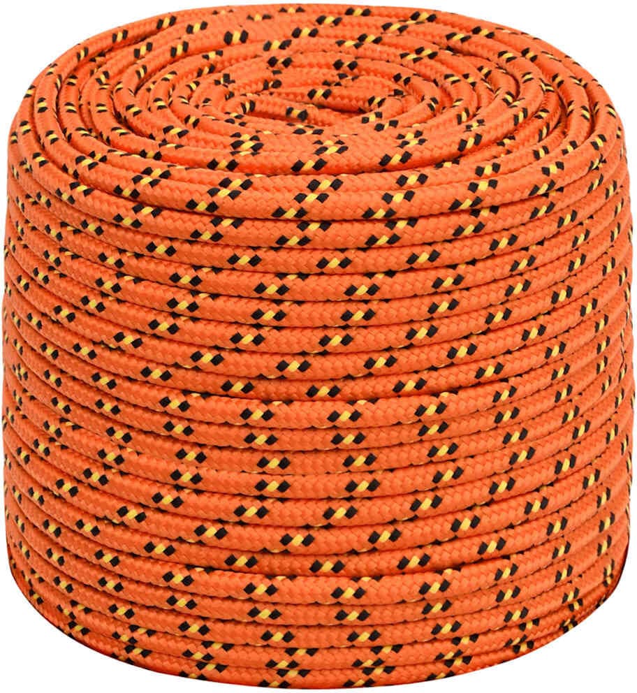 vidaXL Corde de bateau Orange 6 mm 25 m Polypropylène