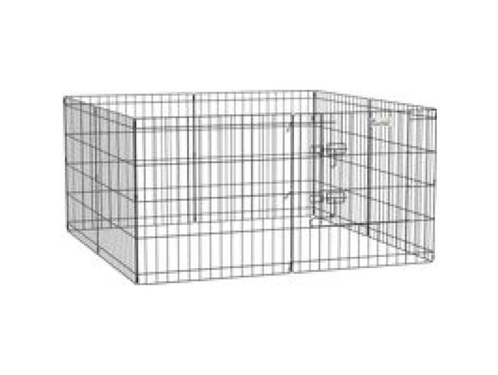 PawHut parkren voor honden, knaagdieren, konijnen, hek voor kleine dieren, binnen en buiten, 61x61 cm, zwart