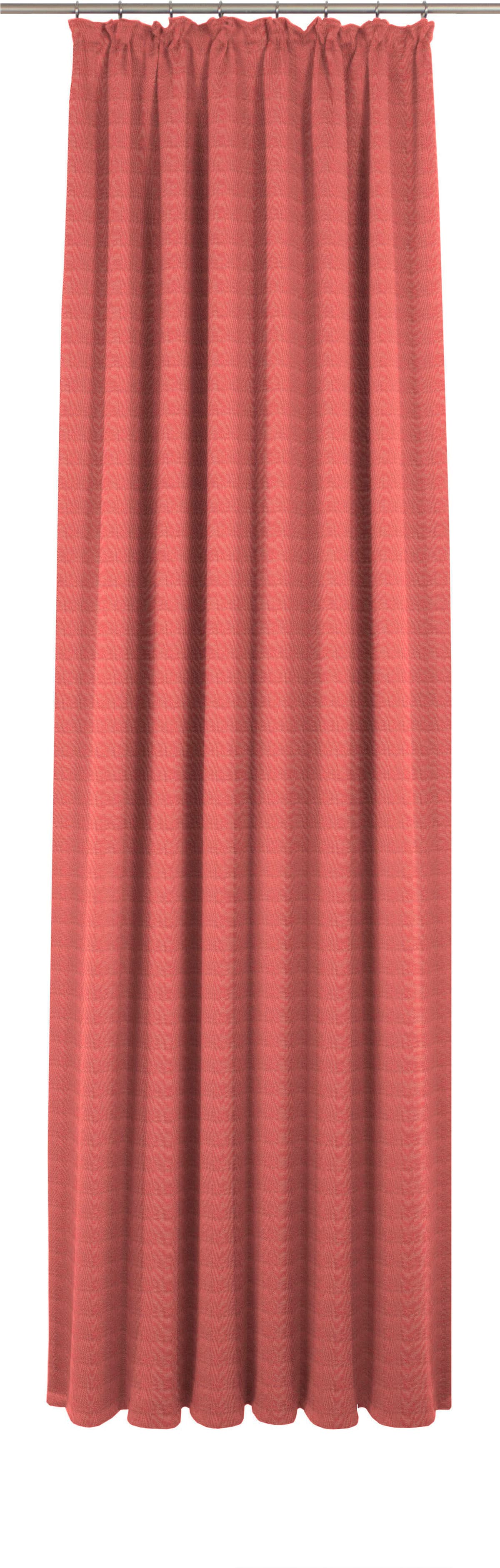 Vorhang ADAM "Uni Collection light, nach Wunschmass", rot, B:142cm H:215cm, Baumwolle (Bio-Baumwolle), Gardinen, Vorhang, aus 100% Bio-Baumwolle, Vorhang nach Wunschmass rot 215cm, Kräuselband, 142cm