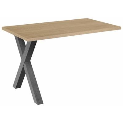 Anbautisch MÄUSBACHER "Mio", grau (graphit, eichefarben), B:120cm H:75cm T:70cm, Holzwerkstoff, Ansatztischplatten, Esstischplatte Esstisch-Zubehör Tischplatte, 3,2 cm starke Tischplatte