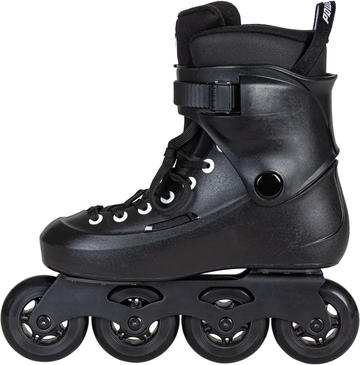 Inlineskates POWERSLIDE "Zoom Black 80" Gr. 41, schwarz (weiß), Inlineskates_Rollschuhe, 41/42 (bis 100 kg), Kunststoff, Inlineskates weiß 41/42 (bis 100 kg)