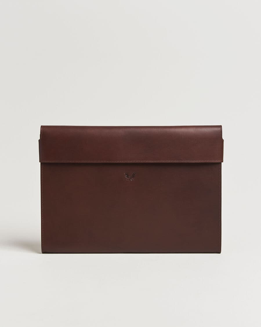 Bennett Winch Large Leather Folio Brown men One size Brun