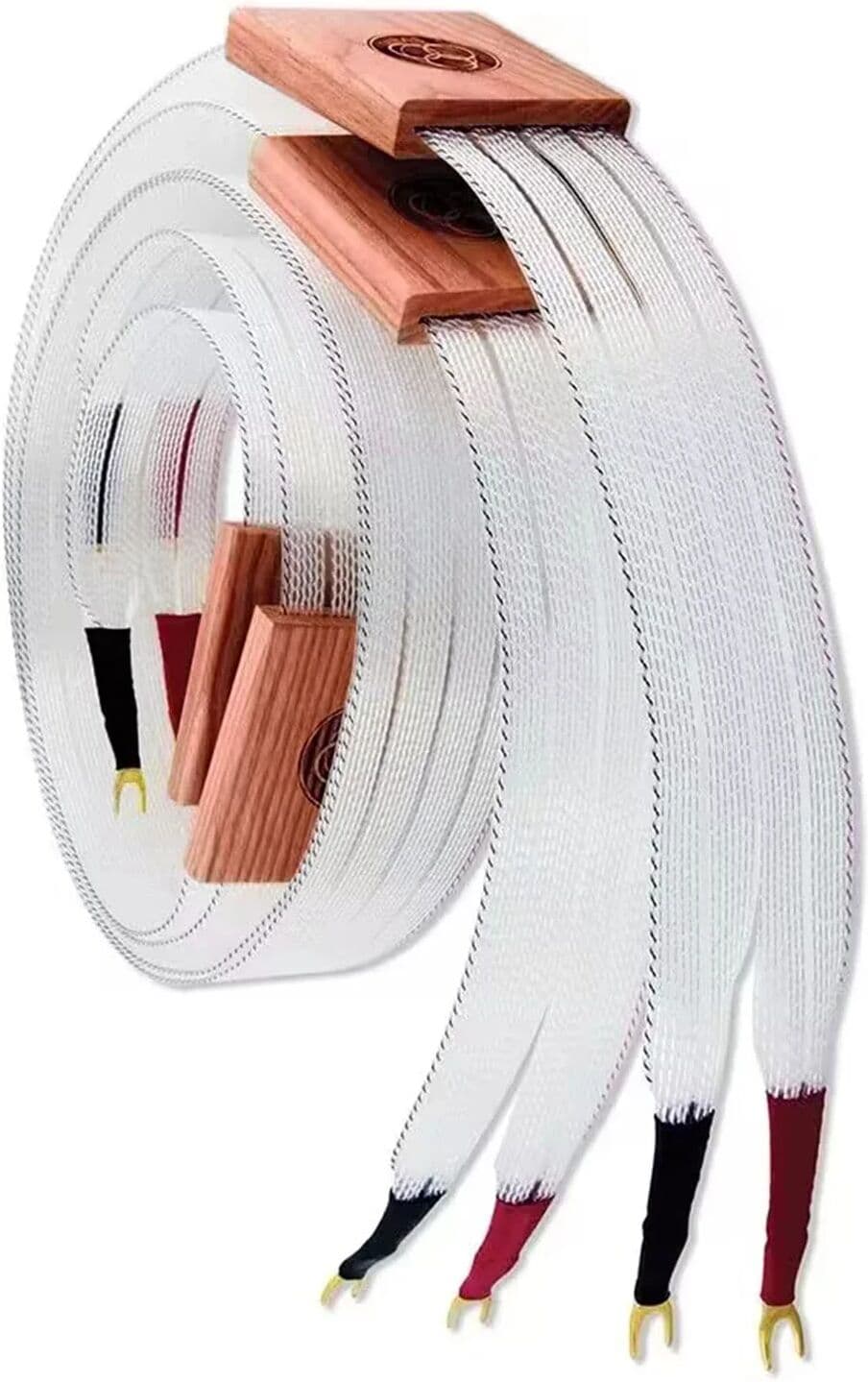 NONE a pair Va2 hifi speaker cable 7N silver plated conductor rhodium plated banana plug