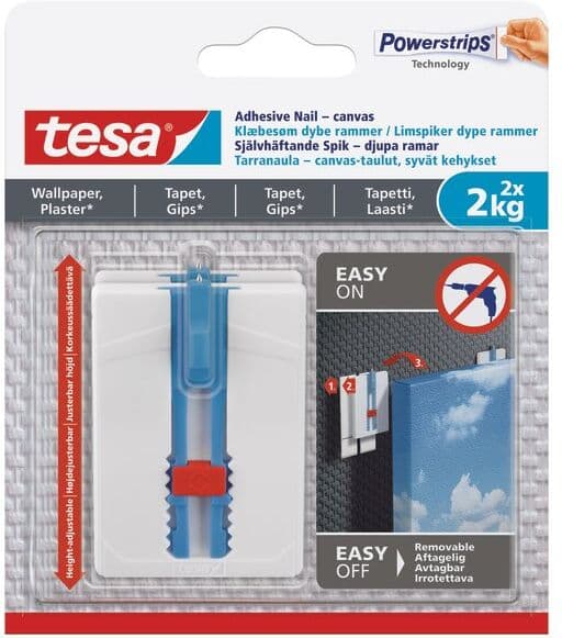 Tesa Klæbesøm Dybe Rammer, Tapet/gips, <2 Kg
