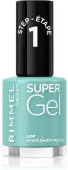 Rimmel Super Gel unhas de gel sem usar lâmpada UV/LED tom 093 Peppermint Promise 12 ml. Super Gel