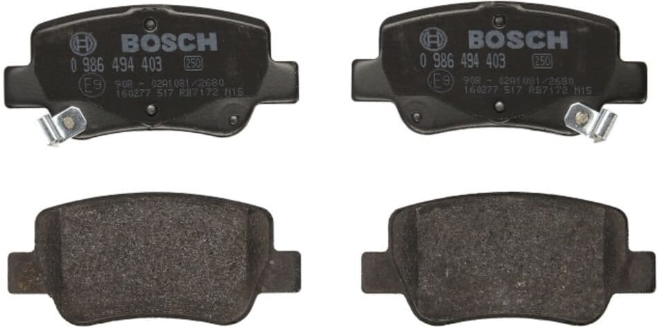 Bosch Set di pastiglie freno 0 986 494 403, posteriore