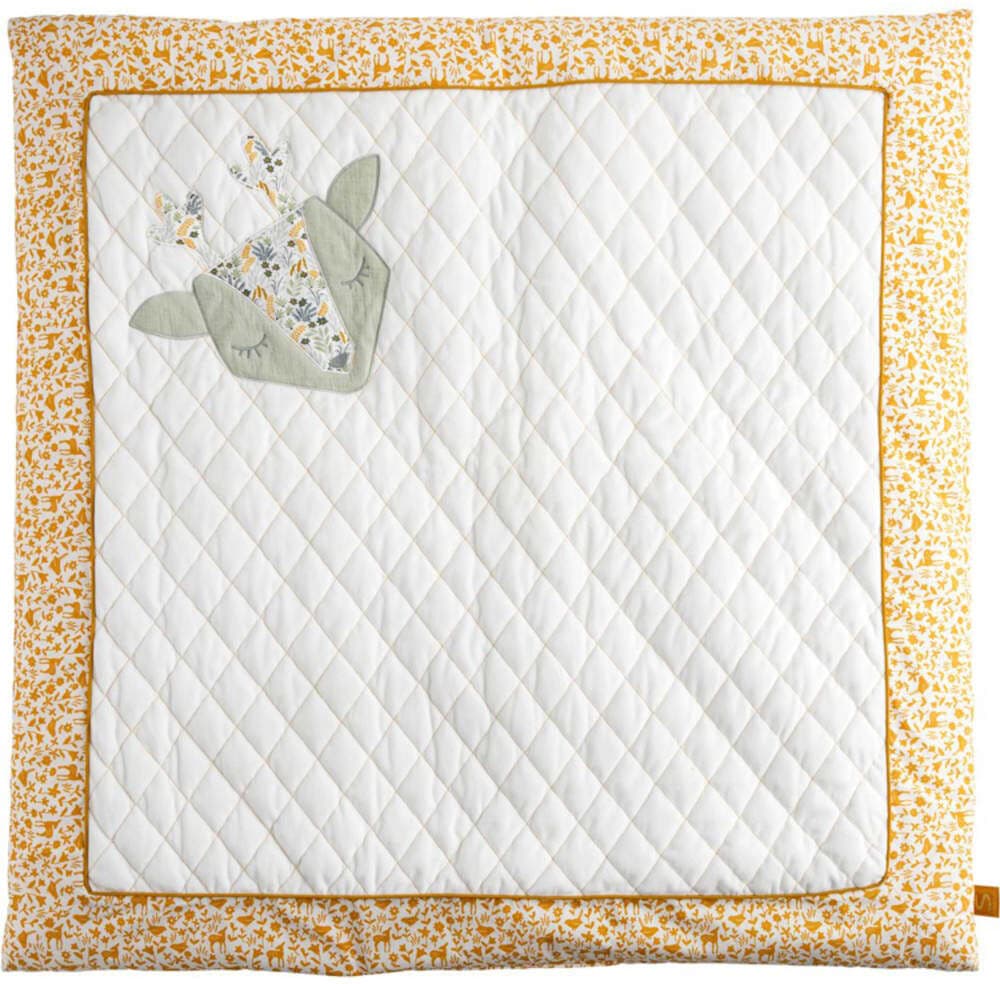 Sauthon Alfombra grande de algodón blanco 100x100 cm