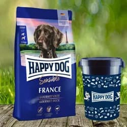 Happy Dog Sensible France 11 kg inkl. Happy Dog Futtertonne 43 Liter