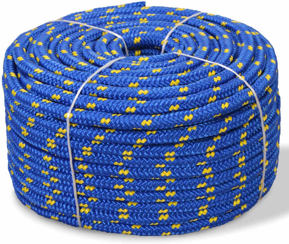 vidaXL Corde de bateau Polypropylène 12 mm 50 m Bleu