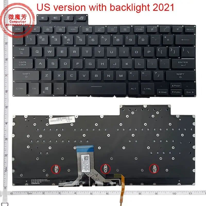 US  for Asus  ROG 13 GV301 GV301Q GV301R GV301QE GV301QV GV310Q R9 2021 2022 English keyboard