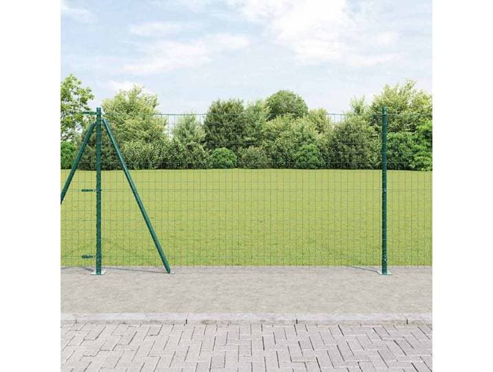 vidaXL Euro-Zaun mit Betonsockel 10 x 1,2 m PVC-beschichteter Stahl