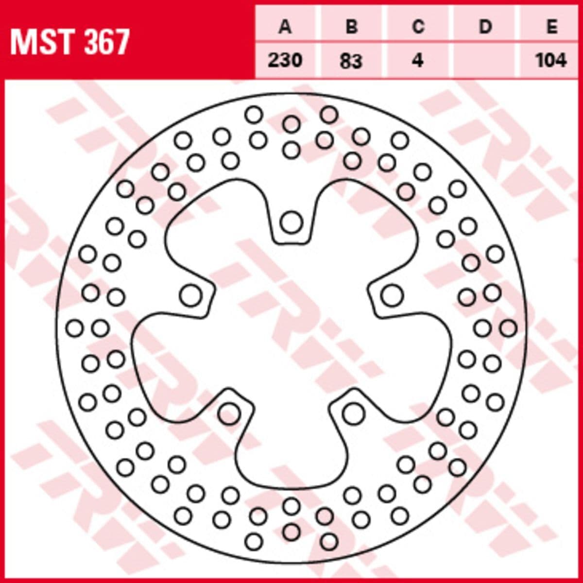 Bremsscheibe TRW MST367, 1 Stück