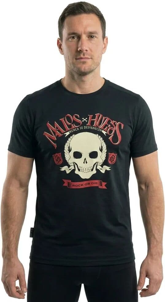 Rock Or Die Camiseta De Manga Corta Malos Huesos Black S