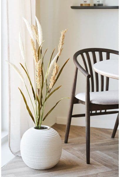 House Nordic Vase, Hvid, Ø30, Keramik