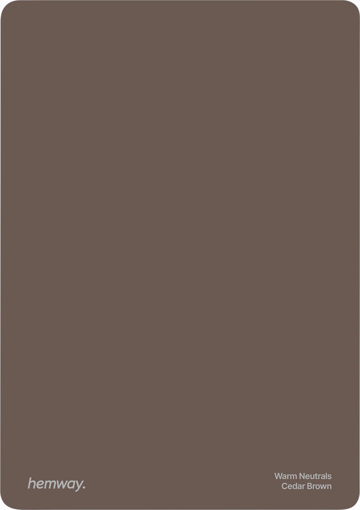 Hemway Peel and Stick Sample - Interior Paint - Cedar Brown