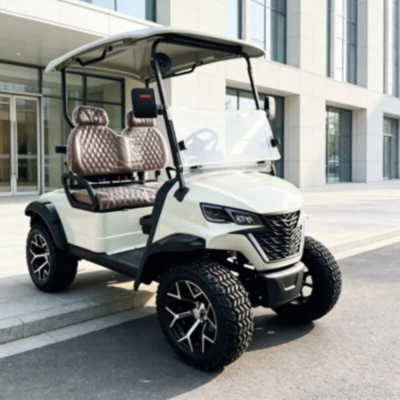 NONE Stable Feeling 40km/h 2 Seater Electric Golf Cart Mobility Scooter 14-Inch Off-Road Tires With Windshield Seat With Headrest