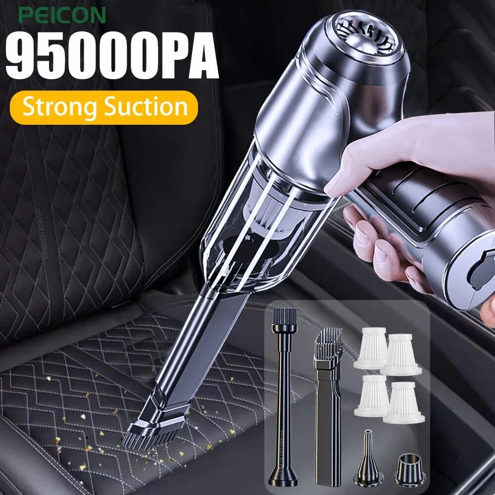 cooskr Car Vacuum Cleaner 95000PA Strong Suction Wireless Vacuum Cleaner for Car Home 2in1 Handheld Portable Vacuum Cleaner Blower