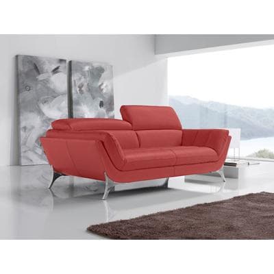 2,5-Sitzer EGOITALIANO "Sueli, extravagantes Design und erstklassiger Sitzkomfort", rot, B:218cm H:100cm T:110cm, Leder »NUVOLE« (Echtes Rindsleder). Halbnatürliches, halbnarbiges Rindsleder mit einer natürlichen Körnung von 1, 2 bis 1, 4 mm. Dieses...
