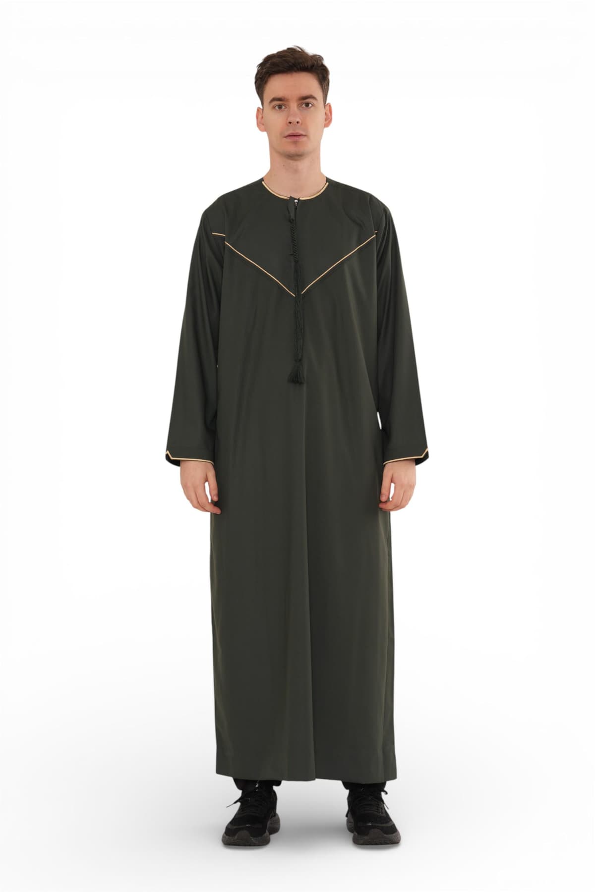 Heren Ramadan Groen Marokkaanse Jubba Robe Djellaba Eid Thobe - TT-007