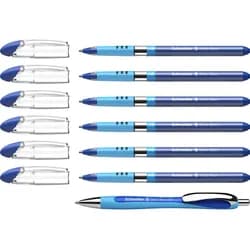 Schneider Kugelschreiber Slider Basic blau, 6 St. + GRATIS Slider Kugelschreiber Rave XB, blau