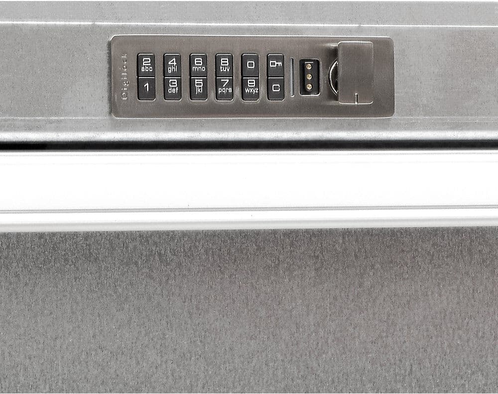 eurokraft pro E-Schloss PIN-Code, für Schubladen-Block und-Set, lichtgrau, für BxT 750 x 400 mm