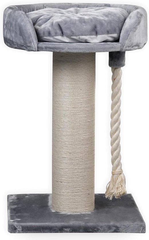 Kratzbaum für große Katzen mit dicker Sisalstange und geräumiger Liegefläche - 80 cm