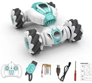 Uplifted Finds 2.4G RC Stunt Car Watch Gesture Sensor 4WD Drift Toy green